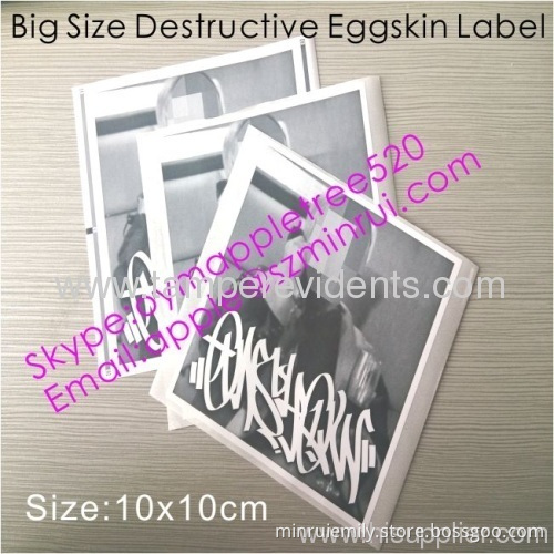 Custom Big Size Fragile Eggskin Labels,destructive Tamper Proof Sticker With Uv Inks,make Your Own Security Stickers 